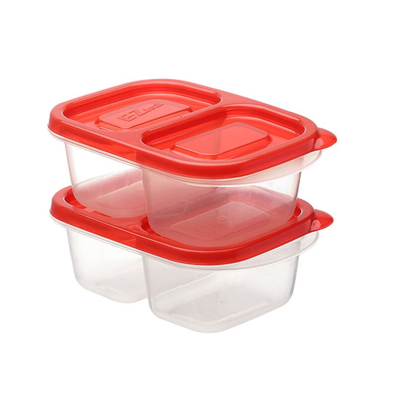 Bộ 2 Hộp Nhựa Ezlock Nắp Đỏ 260ML - HLE7204S, , large image number null